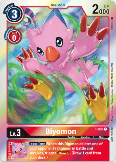 Biyomon (Rainbow) - P-002 - Promo available at 401 Games Canada