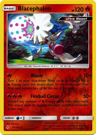 Blacephalon - 32/214 - Rare - Reverse Holo available at 401 Games Canada