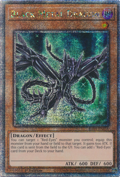 Black Metal Dragon - RA04-EN016 - Quarter Century Secret Rare - 1st Edition