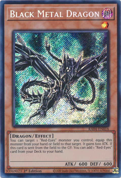 Black Metal Dragon (Secret Rare) - RA04-EN016 - Secret Rare - 1st Edition