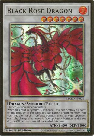 Black Rose Dragon (Alternate Art) - MGED-EN026 - Premium Gold Rare - 1st Edition available at 401 Games Canada