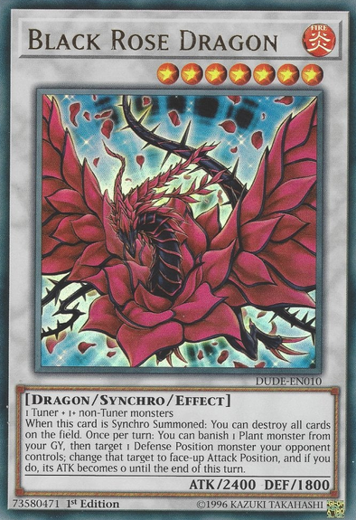 Black Rose Dragon - DUDE-EN010 - Ultra Rare - 1st Edition available at 401 Games Canada