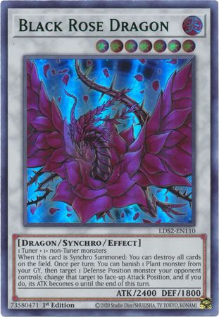 Black Rose Dragon (Green) - LDS2-EN110 - Ultra Rare - 1st Edition available at 401 Games Canada