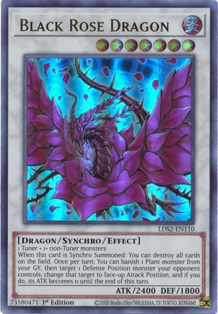 Black Rose Dragon - LDS2-EN110 - Ultra Rare - 1st Edition available at 401 Games Canada