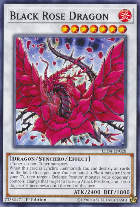 Black Rose Dragon - LED4-EN028 - Common - 1st Edition available at 401 Games Canada