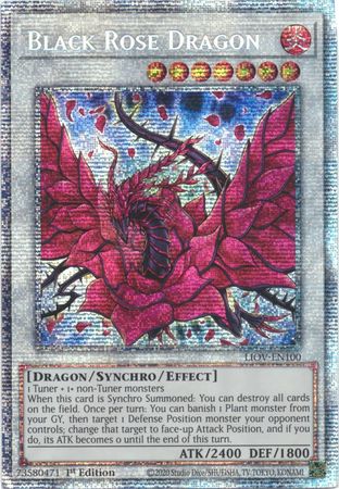 Black Rose Dragon - LIOV-EN100 - Starlight Rare - 1st Edition available at 401 Games Canada