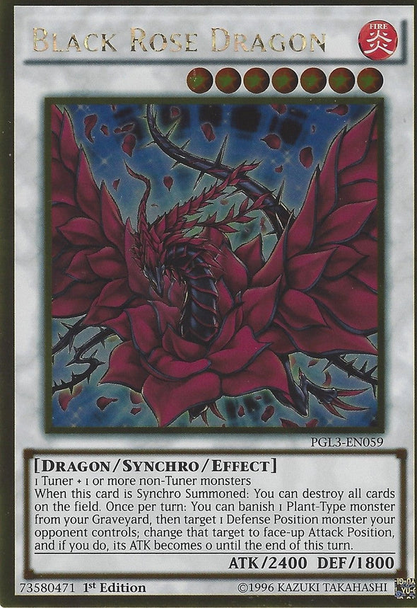 Black Rose Dragon - PGL3-EN059 - Gold Rare - 1st Edition available at 401 Games Canada