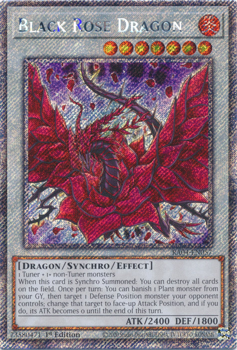 Black Rose Dragon (Platinum Secret Rare) - RA04-EN057 - Platinum Secret Rare - 1st Edition