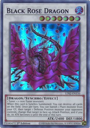 Black Rose Dragon (Purple) - LDS2-EN110 - Ultra Rare - 1st Edition available at 401 Games Canada