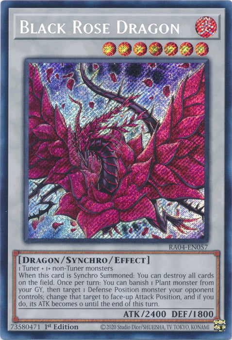 Black Rose Dragon (Secret Rare) - RA04-EN057 - Secret Rare - 1st Edition