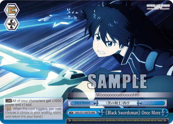 "Black Swordsman" Once More - SAO/S51-E097R - Triple Rare available at 401 Games Canada