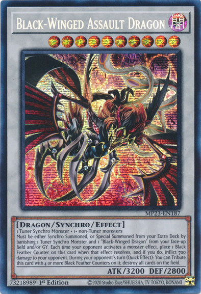 Black-Winged Assault Dragon - MP23-EN187 - Prismatic Secret Rare - 1st Edition available at 401 Games Canada