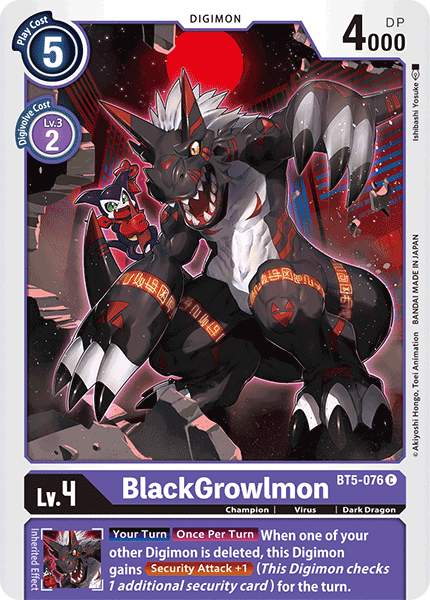 BlackGrowlmon - BT5-076 - Common available at 401 Games Canada