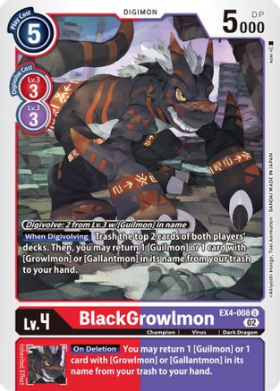 BlackGrowlmon - EX4-008 - Uncommon available at 401 Games Canada