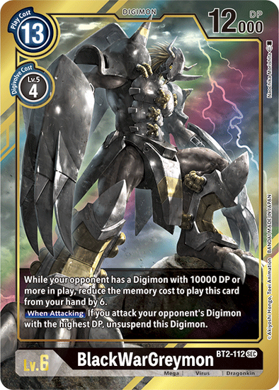 BlackWarGreymon (Alternate Art) - BT2-112 - Secret Rare available at 401 Games Canada