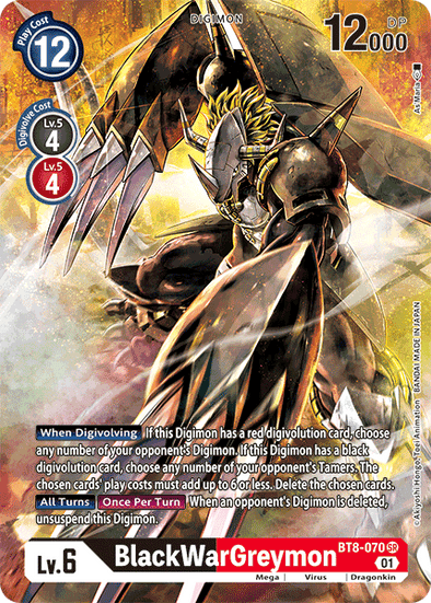 BlackWarGreymon (Alternate Art) - BT8-070 - Super Rare available at 401 Games Canada