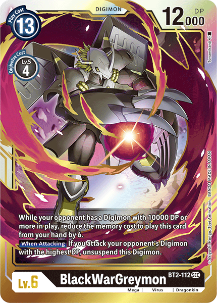 BlackWarGreymon - BT2-112 - Secret Rare available at 401 Games Canada