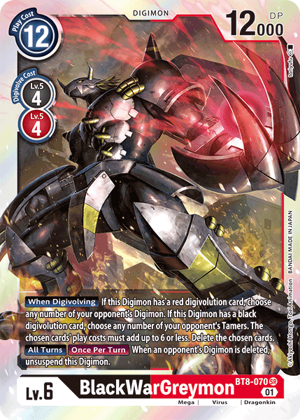 BlackWarGreymon - BT8-070 - Super Rare available at 401 Games Canada