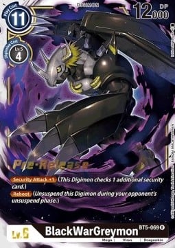 BlackWarGreymon (Prerelease Promo) - BT5-069 - Rare available at 401 Games Canada