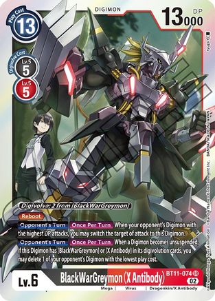 BlackWarGreymon (X Antibody) - BT11-074 - Super Rare available at 401 Games Canada