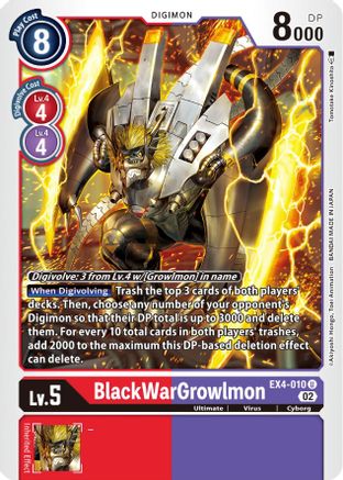 BlackWarGrowlmon - EX4-010 - Uncommon available at 401 Games Canada