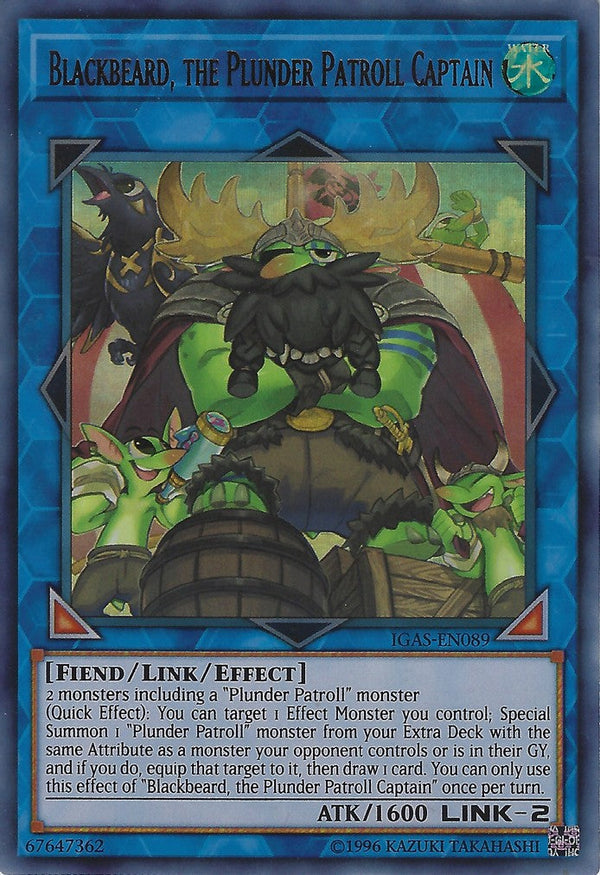Blackbeard, the Plunder Patroll Captain - IGAS-EN089 - Ultra Rare - Unlimited available at 401 Games Canada
