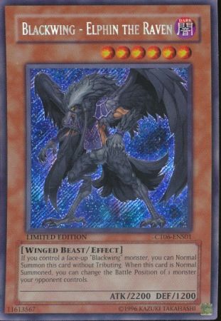 Blackwing - Elphin the Raven - CT06-ENS01 - Secret Rare - Limited Edition available at 401 Games Canada