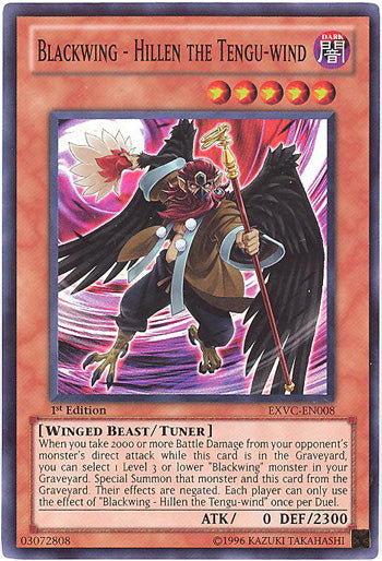 Blackwing - Hillen the Tengu-wind - EXVC-EN008 - Super Rare - 1st Edition available at 401 Games Canada