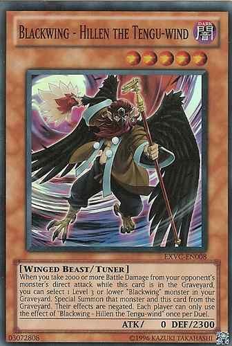 Blackwing - Hillen the Tengu-wind - EXVC-EN008 - Super Rare - Unlimited available at 401 Games Canada