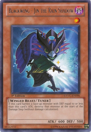 Blackwing - Jin the Rain Shadow - EXVC-EN096 - Rare - 1st Edition available at 401 Games Canada