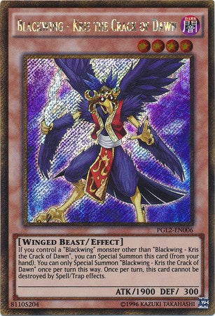 Blackwing - Kris the Crack of Dawn - PGL2-EN006 - Gold Secret Rare - Unlimited available at 401 Games Canada