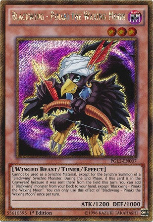 Blackwing - Pinaki the Waxing Moon - PGL2-EN007 - Gold Secret Rare - 1st Edition available at 401 Games Canada