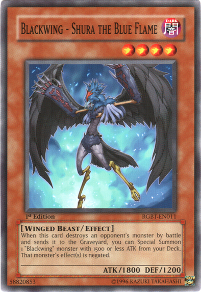 Blackwing - Shura the Blue Flame - RGBT-EN011 - Common - 1st Edition available at 401 Games Canada