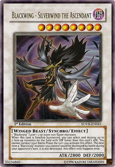 Blackwing - Silverwind the Ascendant - SOVR-EN041 - Ultra Rare - 1st Edition available at 401 Games Canada