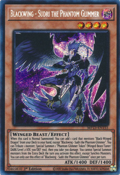 Blackwing - Sudri the Phantom Glimmer - MP23-EN155 - Prismatic Secret Rare - 1st Edition available at 401 Games Canada