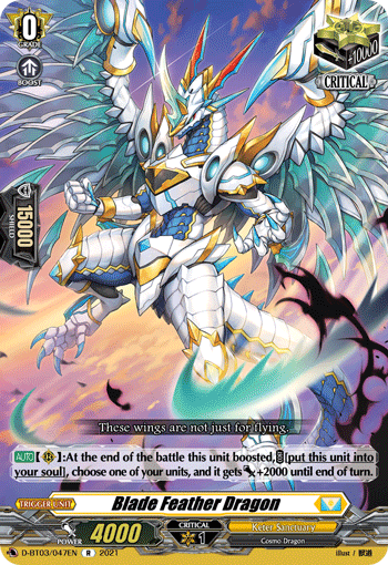 Blade Feather Dragon - D-BT03/047 - Rare available at 401 Games Canada