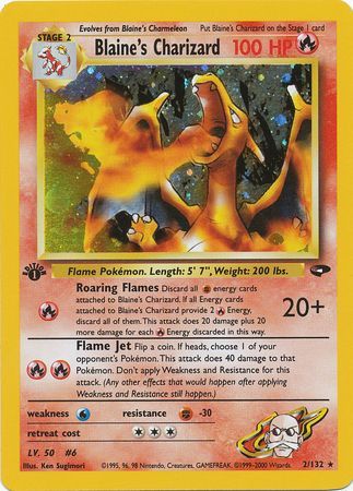 Blaine's Charizard - 2/132 - Holo - 1st Edition available at 401 Games Canada