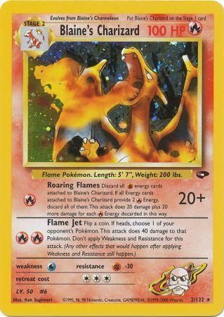 Blaine's Charizard - 2/132 - Holo - Unlimited (Energy Symbol Misprint) available at 401 Games Canada