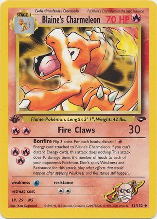 Blaine's Charmeleon - 31/132 - Uncommon - 1st Edition available at 401 Games Canada