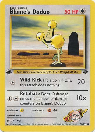 Blaine's Doduo - 61/132 - Common - 1st Edition available at 401 Games Canada