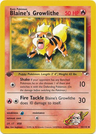 Blaine's Growlithe - 35/132 - Uncommon - 1st Edition available at 401 Games Canada