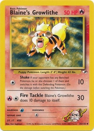 Blaine's Growlithe - 35/132 - Uncommon - Unlimited available at 401 Games Canada