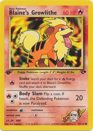 Blaine's Growlithe - 62/132 - Common - 1st Edition available at 401 Games Canada