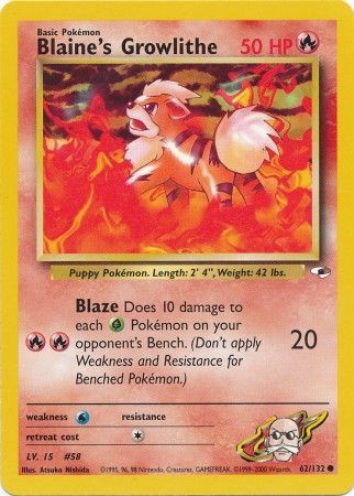 Blaine's Growlithe - 62/132 - Common - Unlimited available at 401 Games Canada