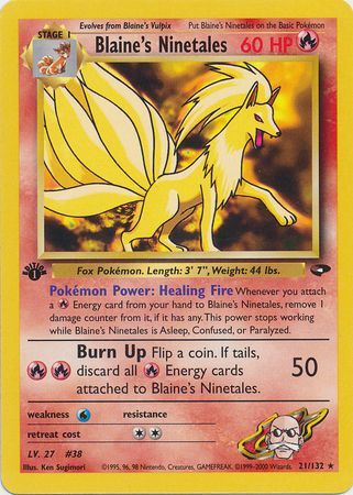 Blaine's Ninetales - 21/132 - Rare - 1st Edition available at 401 Games Canada