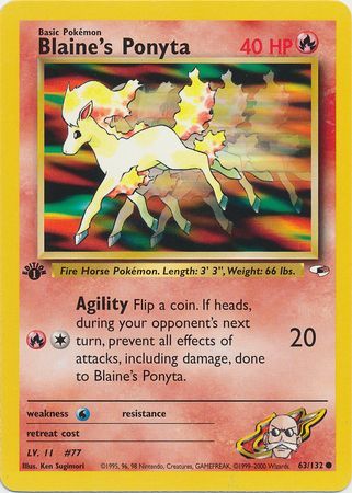 Blaine's Ponyta - 63/132 - Common - 1st Edition available at 401 Games Canada