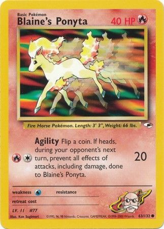 Blaine's Ponyta - 63/132 - Common - Unlimited available at 401 Games Canada