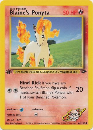 Blaine's Ponyta - 64/132 - Common - 1st Edition available at 401 Games Canada