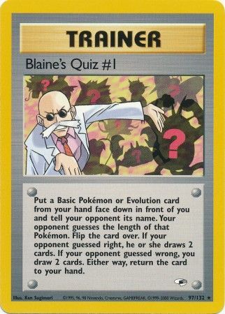 Blaine's Quiz #1 - 97/132 - Rare - Unlimited available at 401 Games Canada