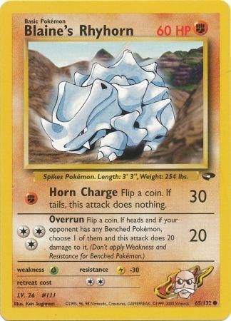 Blaine's Rhyhorn - 65/132 - Common - Unlimited available at 401 Games Canada